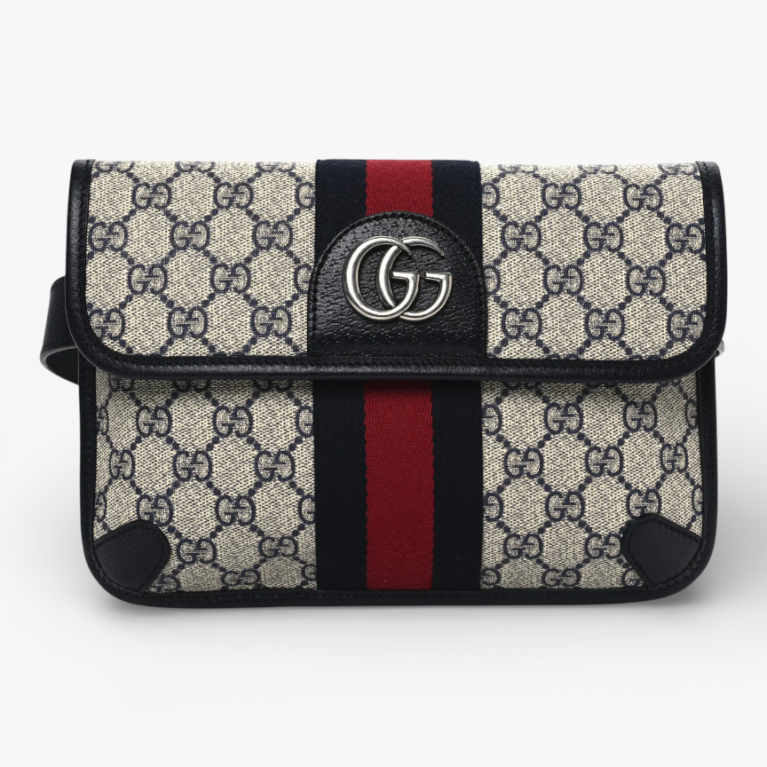 Gucci GG Supreme Monogram Web Small Ophidia Belt Bag 80 32