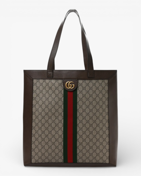Gucci GG Supreme Monogram Web Large Ophidia Vertical Shopping Tote