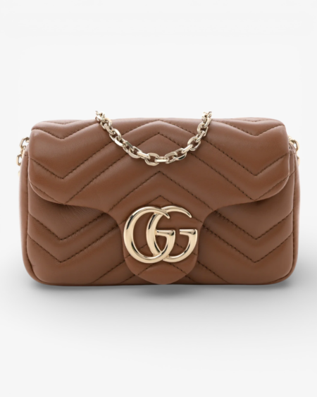 Gucci Lambskin Matelasse Mini GG Marmont Shoulder Bag