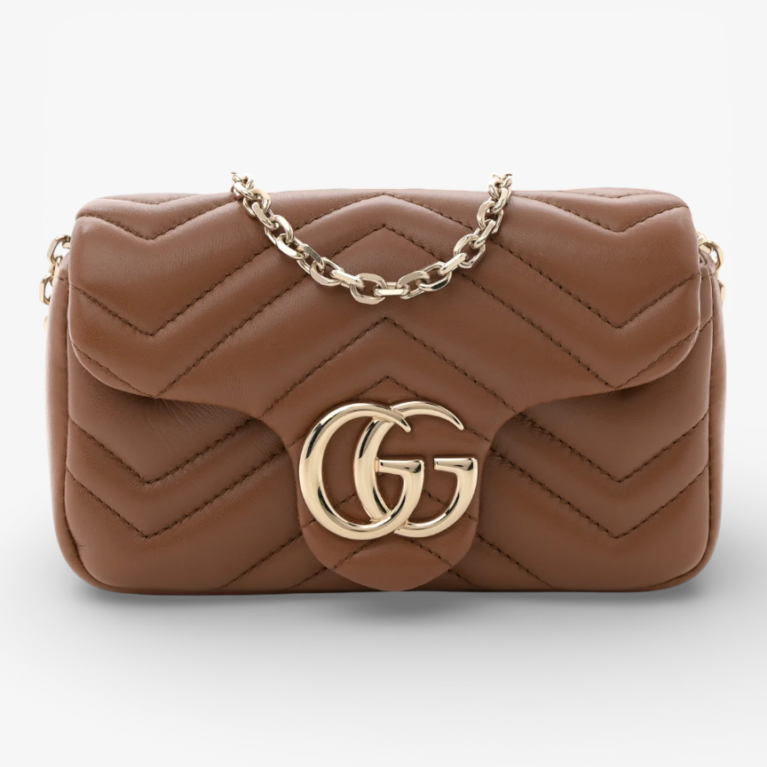 Gucci Lambskin Matelasse Mini GG Marmont Shoulder Bag