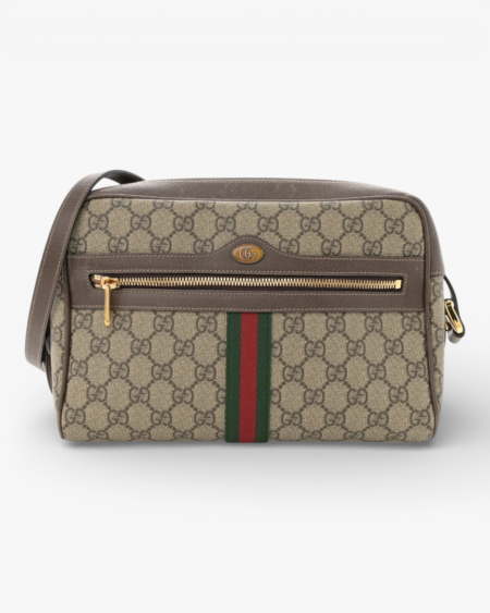 Gucci GG Supreme Monogram Web Small Ophidia Shoulder Bag