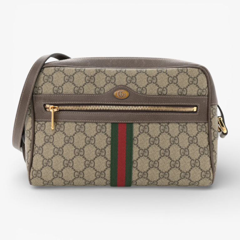 Gucci GG Supreme Monogram Web Small Ophidia Shoulder Bag