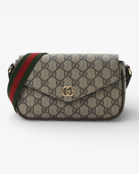 Gucci GG Supreme Monogram Mini Ophidia Envelope Shoulder Bag