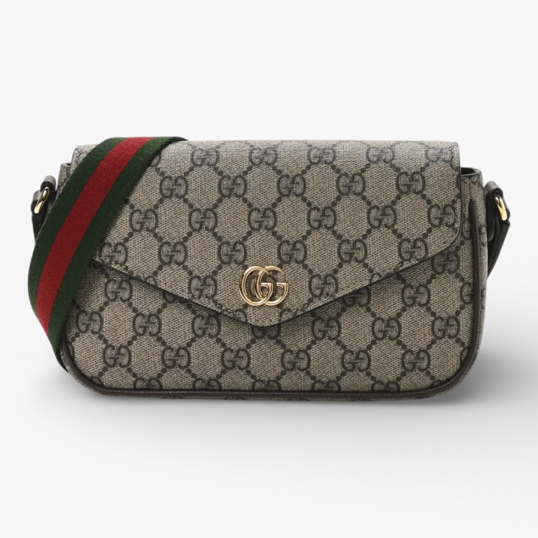 Gucci GG Supreme Monogram Mini Ophidia Envelope Shoulder Bag