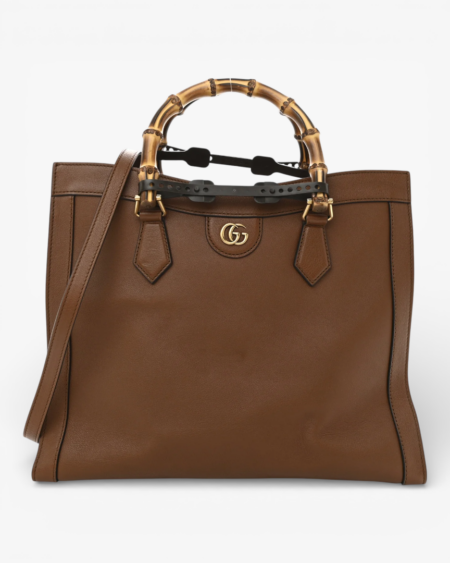 Gucci Wonka Grain Calfskin Medium Diana Tote Bag Cuir Yellow Fluo