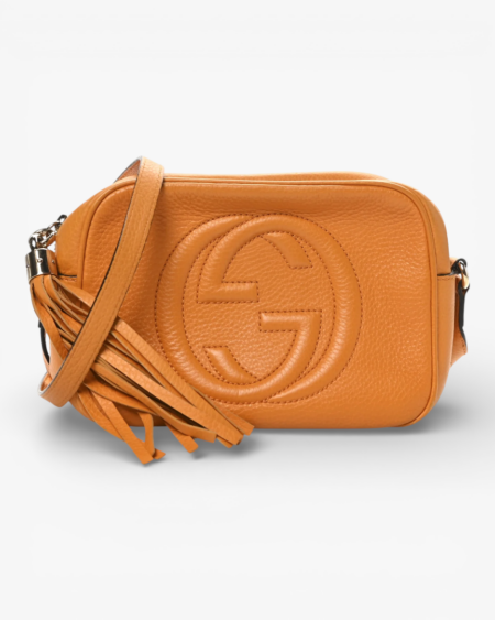 Gucci Pebbled Calfskin Small Soho Disco Bag Curcuma