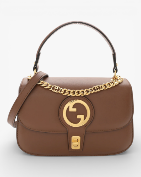 Gucci Roxy Calfskin Small Blondie Top Handle Shoulder Bag Cuir