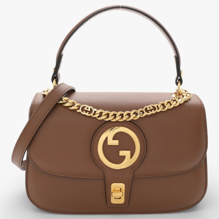 Gucci Roxy Calfskin Small Blondie Top Handle Shoulder Bag Cuir