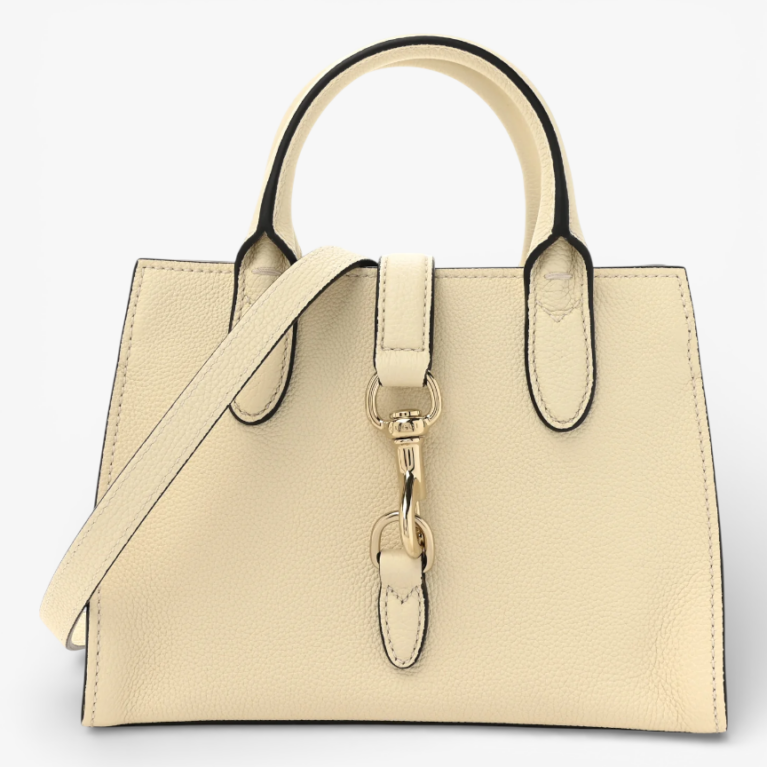 Gucci Pebbled Calfskin Small Jackie Tote New Ivoire
