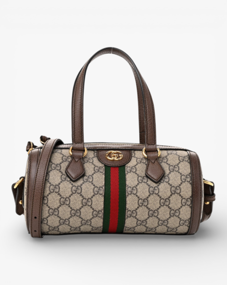 Gucci GG Supreme Monogram Web Small Ophidia Boston Bag