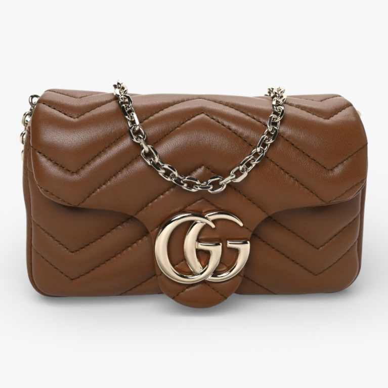 Gucci Lambskin Matelasse Mini GG Marmont Shoulder Bag
