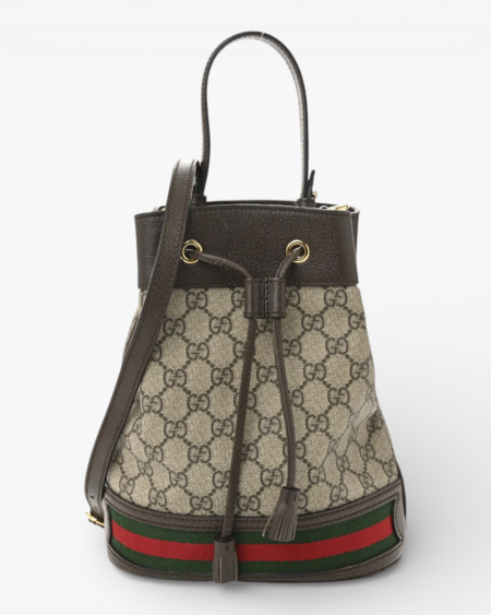Gucci GG Supreme Monogram Web Small Ophidia Bucket Bag