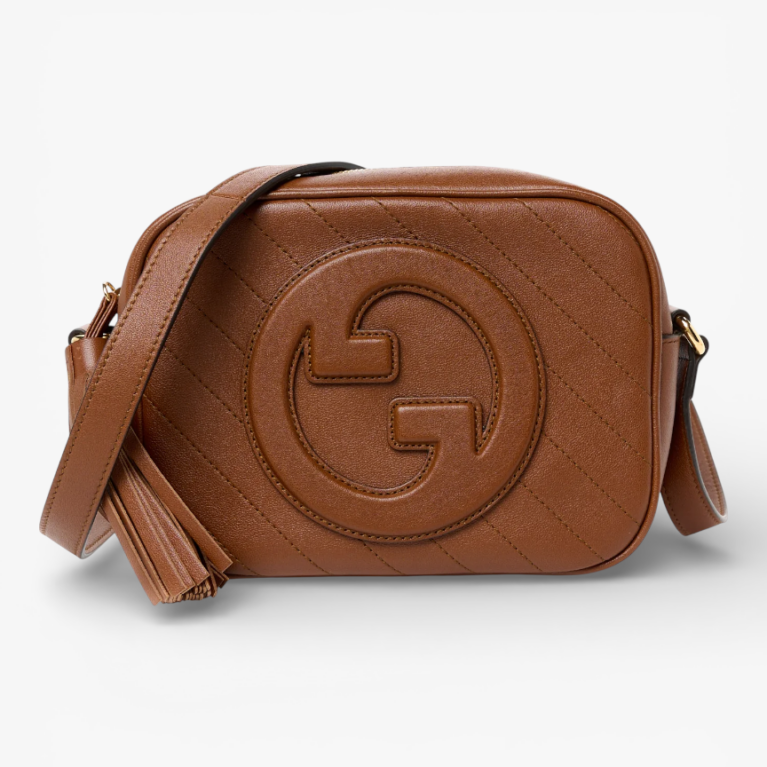 Gucci Sakai Be Green Calfskin Diagonal Stitched Small Blondie Shoulder Bag Cuir
