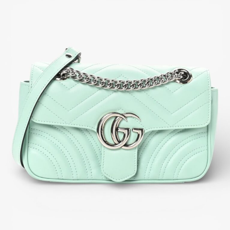 Gucci Calfskin Matelasse Mini GG Marmont Shoulder Bag