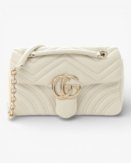 Gucci Lambskin Matelasse Small GG Marmont Shoulder Bag