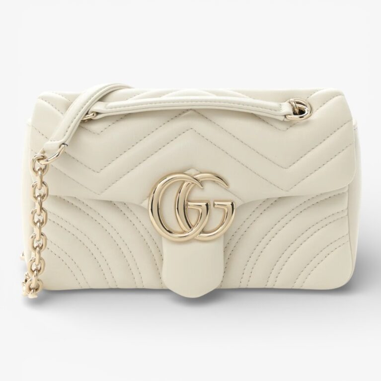 Gucci Lambskin Matelasse Small GG Marmont Shoulder Bag