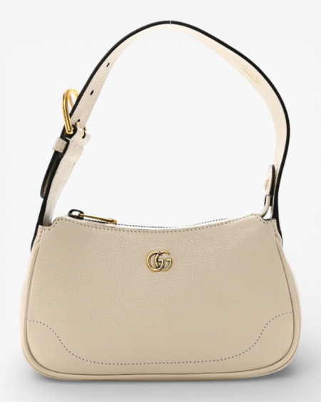 Gucci Goatskin Mini Aphrodite Shoulder Bag Mystic White