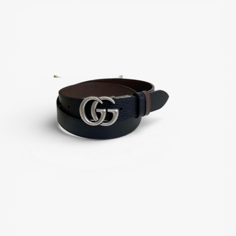 Gucci GG Marmont Reversible Thin Leather Belt with Double G Buckle 30mm