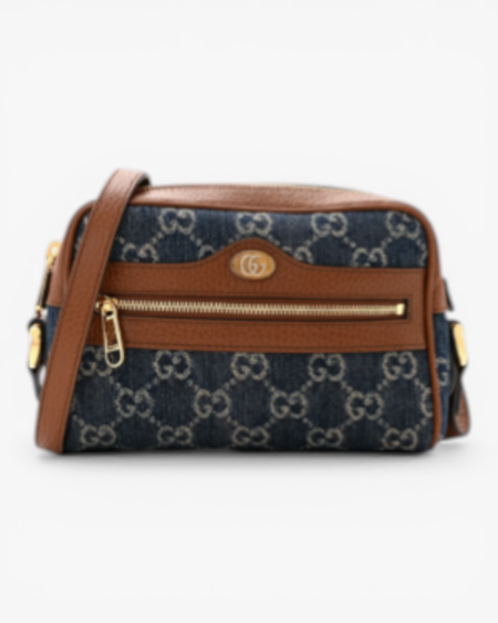 Gucci Ophidia GG Mini Bag Jacquard Denim