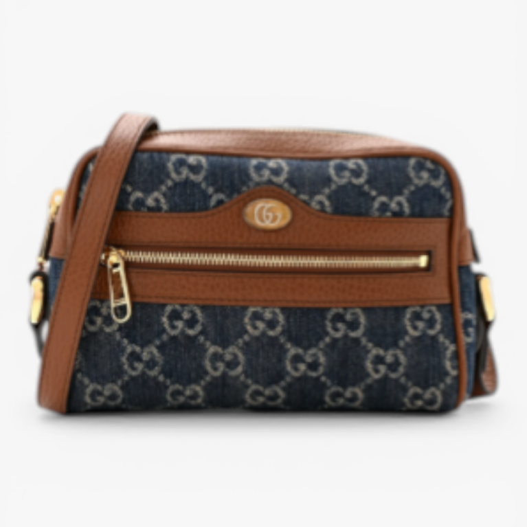 Gucci Ophidia GG Mini Bag Jacquard Denim