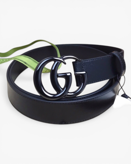 Gucci GG Marmont Thin Leather Belt with Tonal Double G Buckle 30mm