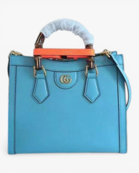 Gucci Diana Small Tote Bag Black Leather with Bamboo Handles