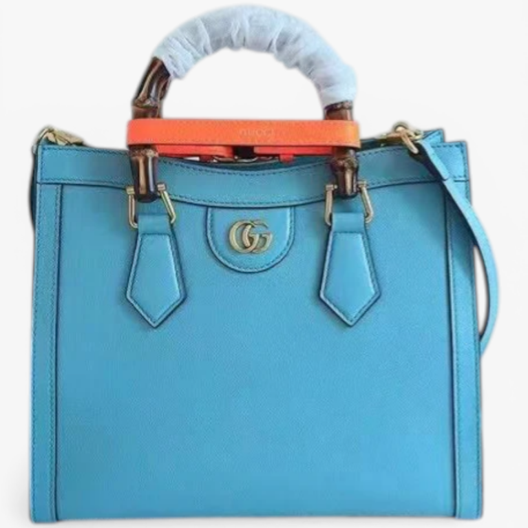Gucci Diana Small Tote Bag Black Leather with Bamboo Handles
