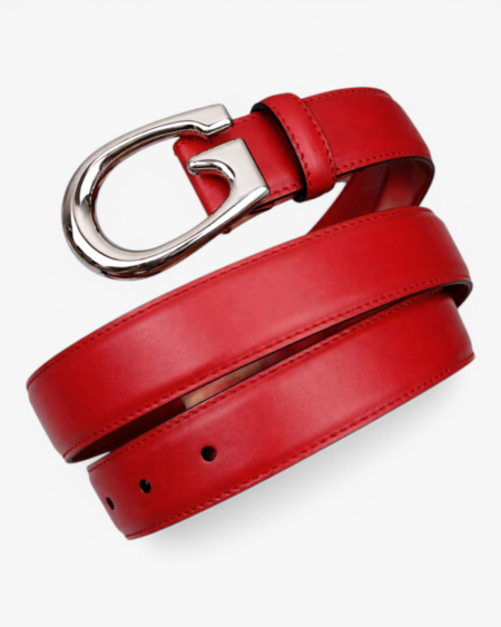 Gucci Thin Leather Belt with Vintage G Buckle 3.0cm