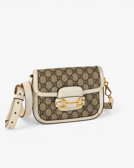 Gucci Horsebit 1955 Mini Bag GG Canvas with Leather Trim
