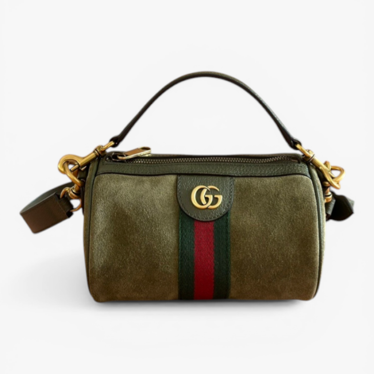 Velvet Ophidia Mini Shoulder Bag with Web Stripe