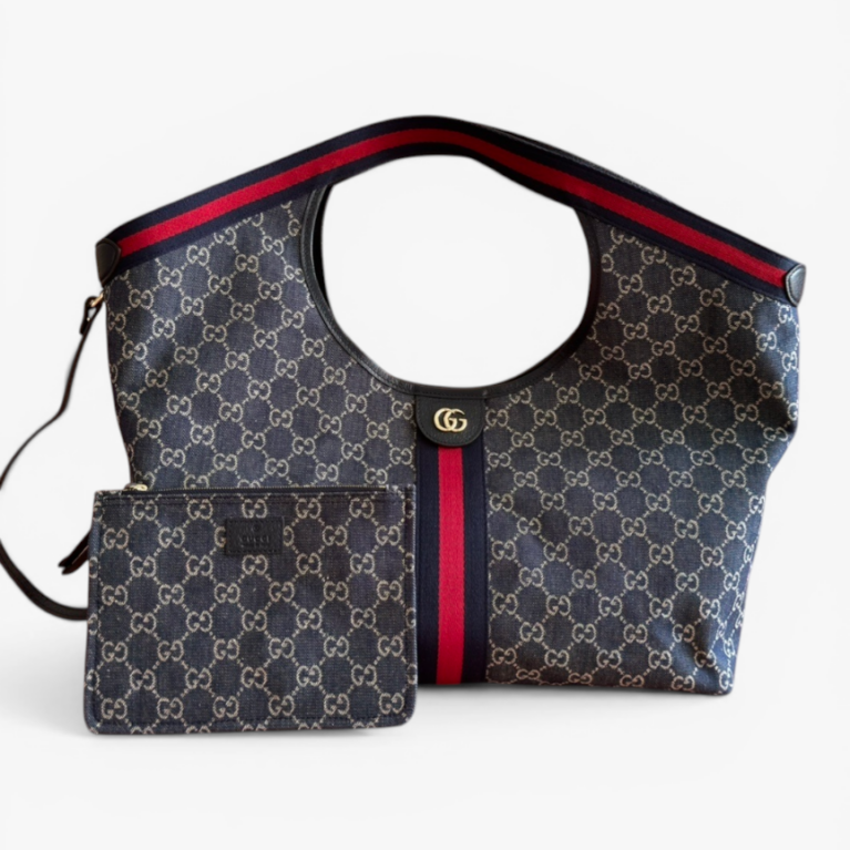 GG Supreme Canvas Ophidia Large Tote Shoulder Bag