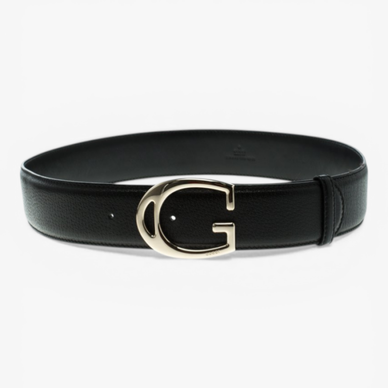 Gucci Leather Belt with Vintage G Buckle 4.0cm