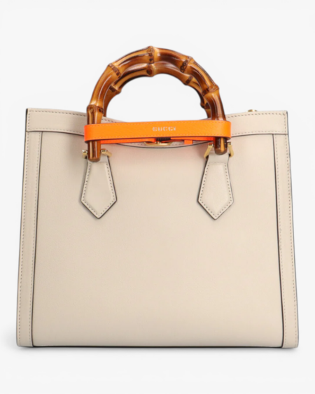 Gucci Diana Small Tote Bag Black Leather with Bamboo Handles