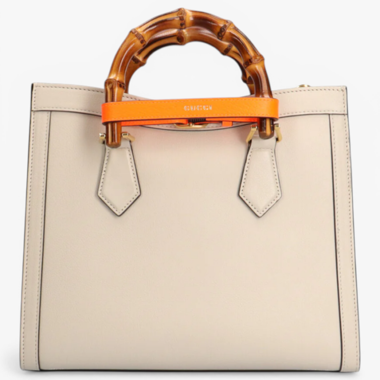 Gucci Diana Small Tote Bag Black Leather with Bamboo Handles