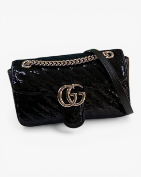 Gucci GG Marmont Small Sequin Shoulder Bag