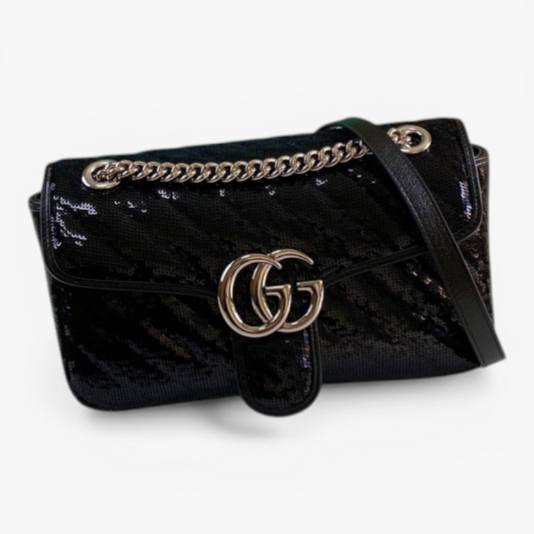 Gucci GG Marmont Small Sequin Shoulder Bag