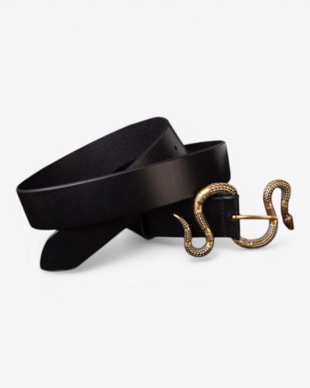 Gucci Leather Belt with Snake Buckle 40mm