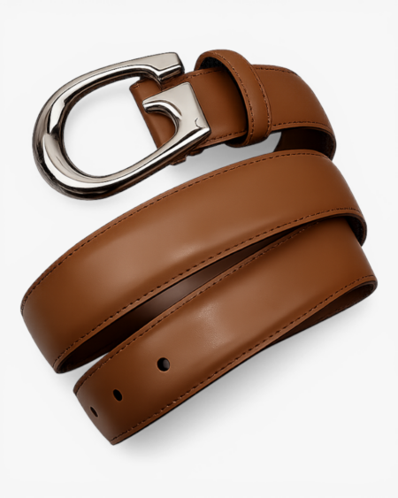 Gucci Thin Leather Belt with Vintage G Buckle 30mm