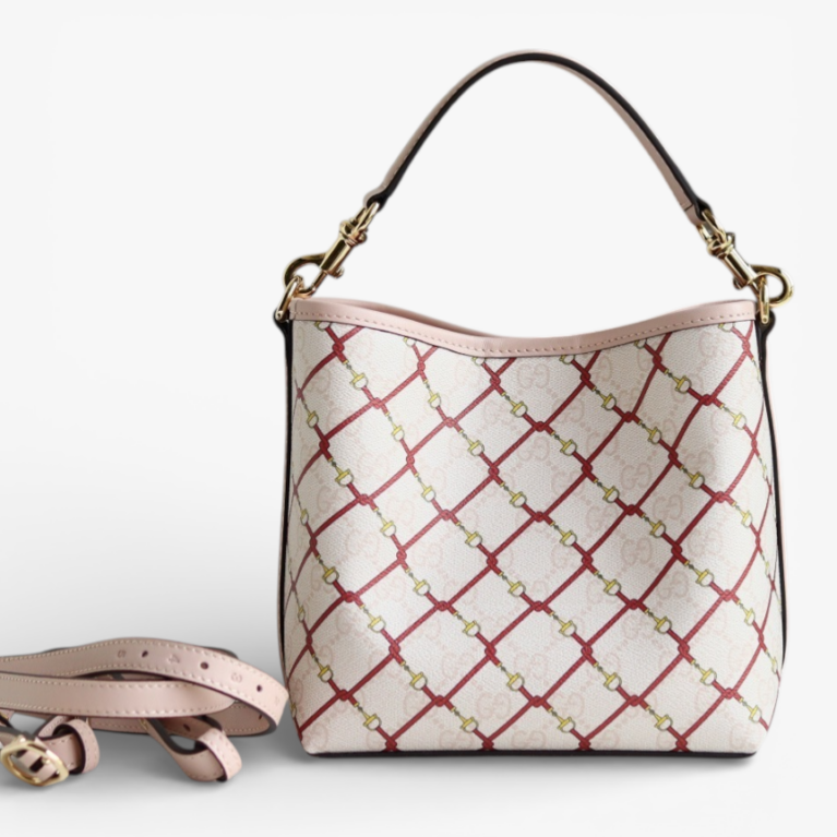 Gucci GG Emblem Small Shoulder Bag White