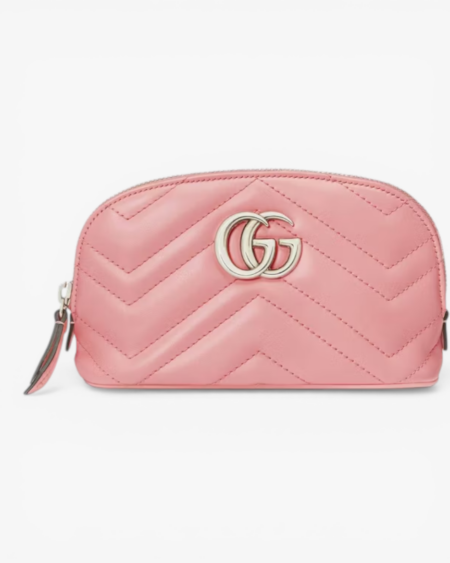 Gucci GG Marmont Cosmetic Case Black Matelassé Leather