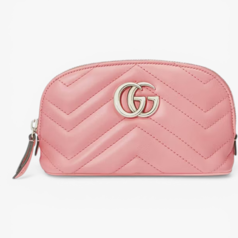 Gucci GG Marmont Cosmetic Case Black Matelassé Leather