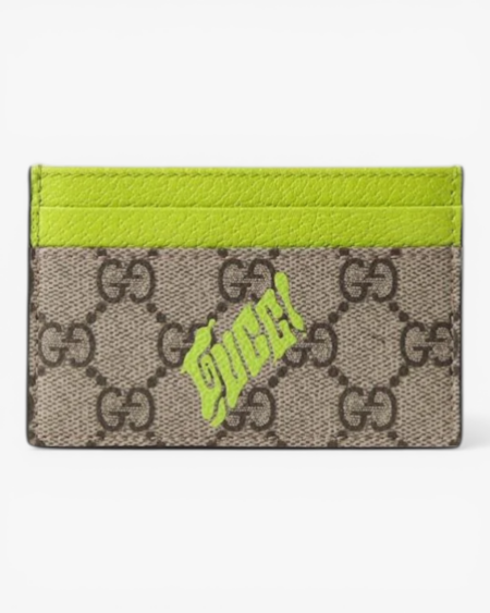 Bi-Color GG Monogram Card Case with Print Yellow