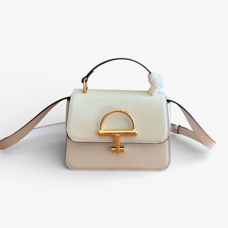 Gucci GG Emblem Medium Crossbody Bag White