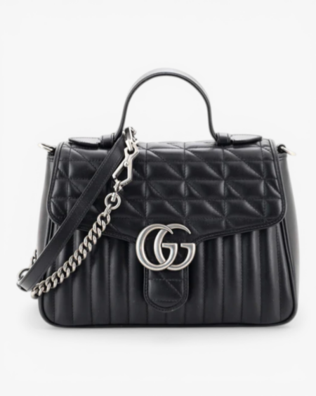 Gucci GG Marmont Small Top Handle Bag Matelassé Leather