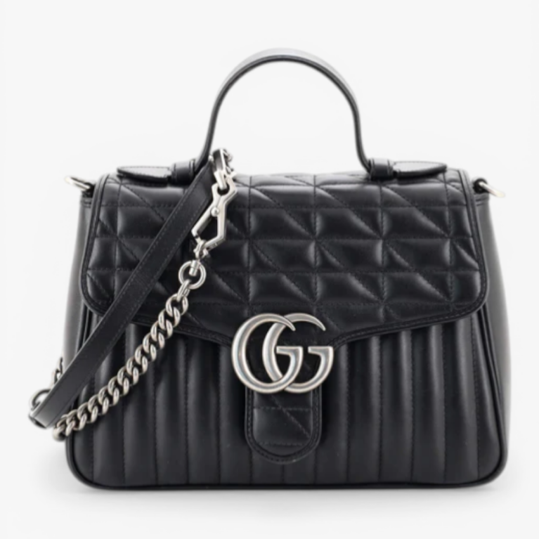 Gucci GG Marmont Small Top Handle Bag Matelassé Leather