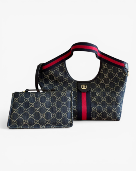 GG Supreme Canvas Ophidia Small Tote Shoulder Bag with Pouch