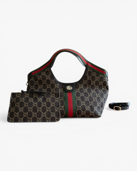GG Supreme Canvas Ophidia Small Tote Shoulder Bag with Pouch