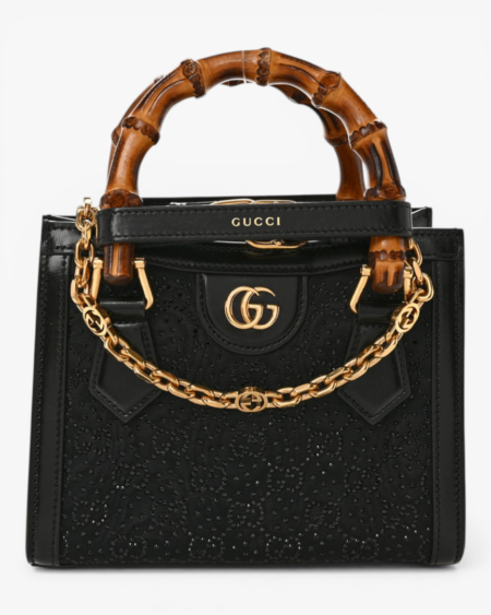 GG Embossed Leather Bamboo Top Handle Mini Bag
