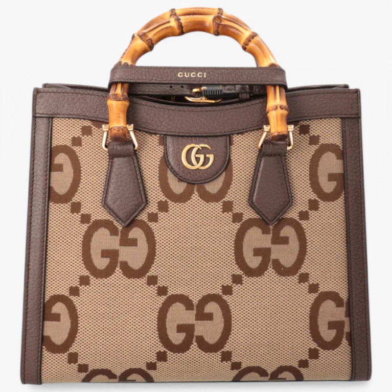 Gucci Bamboo 1947 GG Canvas Top Handle Crossbody Bag