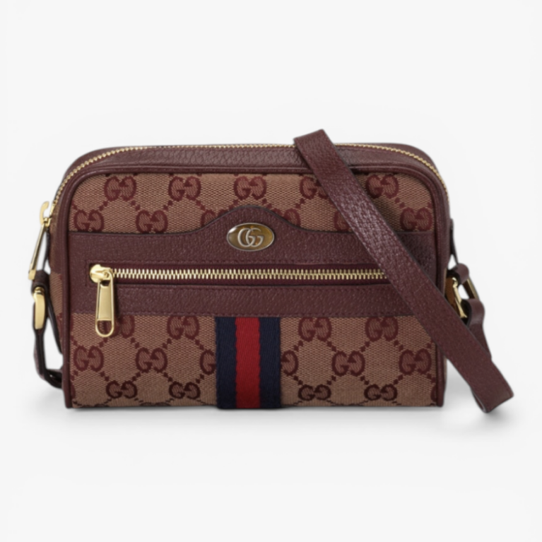 Gucci Ophidia Mini Shoulder Bag with Web Stripe